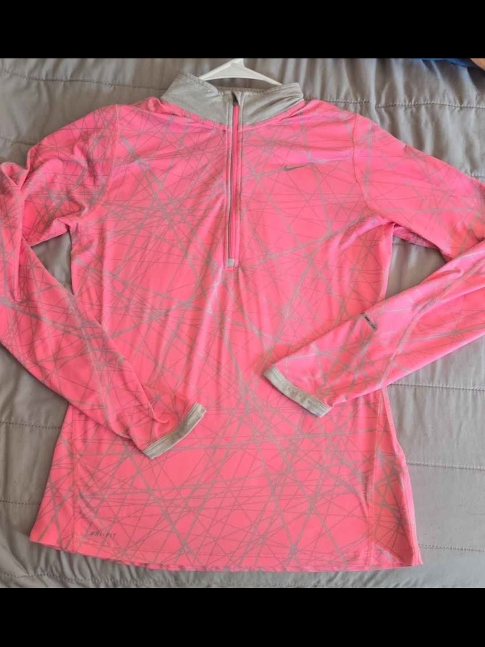 Pink Nike Dri-FIT Long Sleeve Half-Zip Pullover